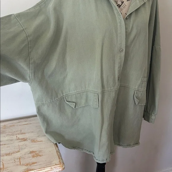 Misguided Denim Oversized Shacket Shirt Jacket Women’s size 12 - Picture 4 of 10